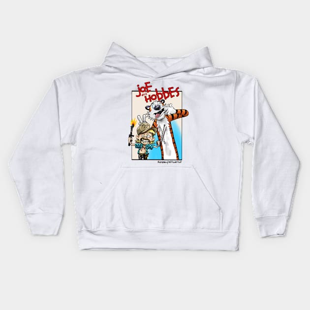 Tigerking and Calvin and Hobbes fan art Kids Hoodie by Nickdancytattoo